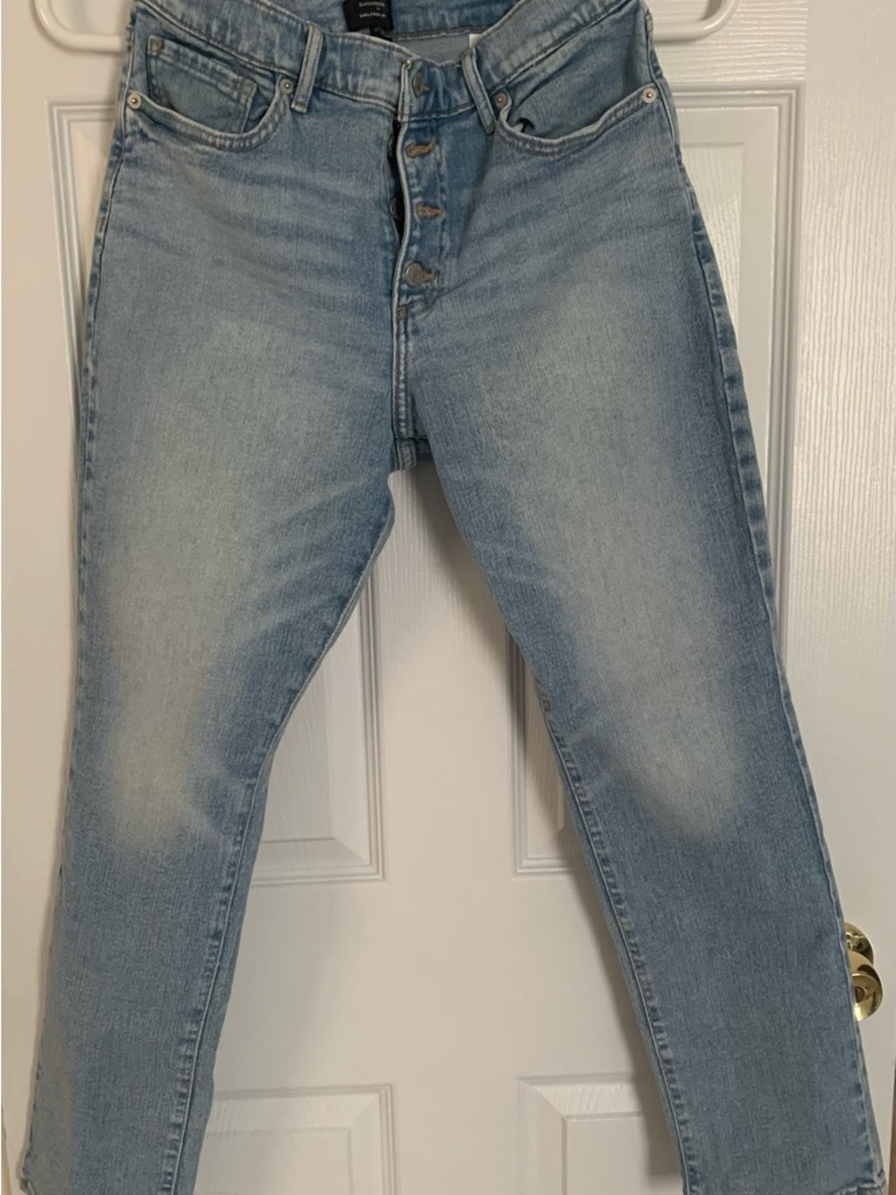 Banana Republic Light Wash Button Up Girlfriend Jeans
